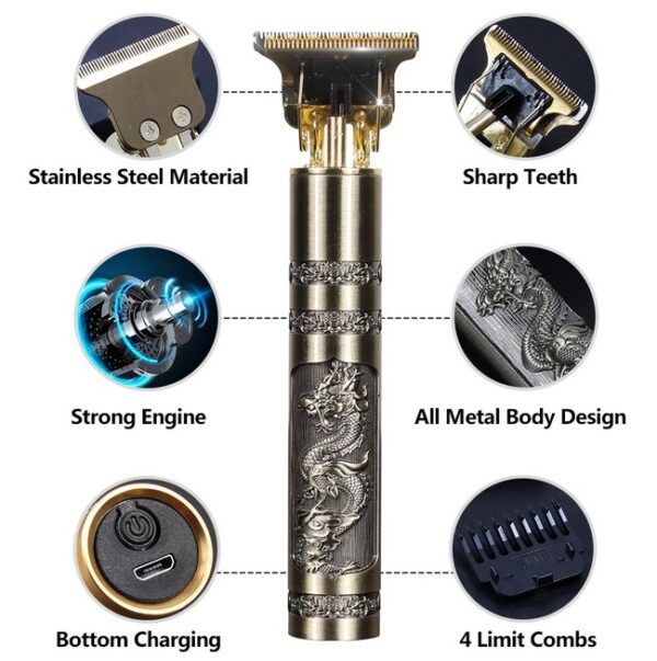 Professional T9 Trimmer Metal Body Shaver