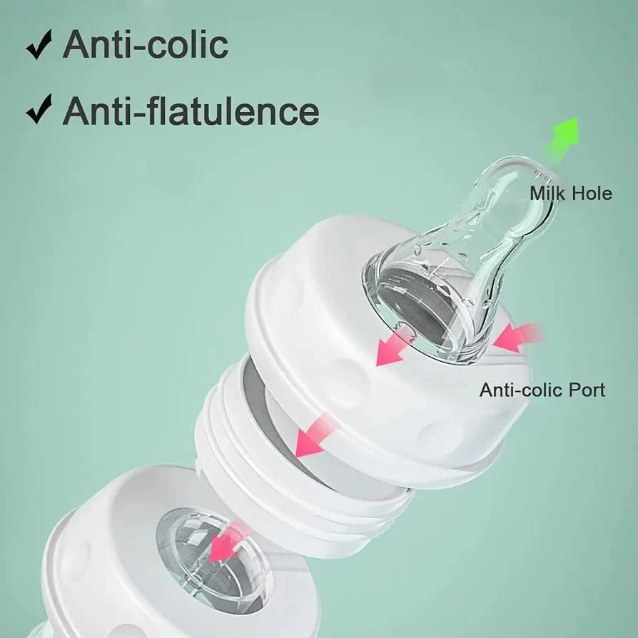 Handsfree Baby Feeding Bottle 240ml with Silicone Tube & Nipple | BPA-Free