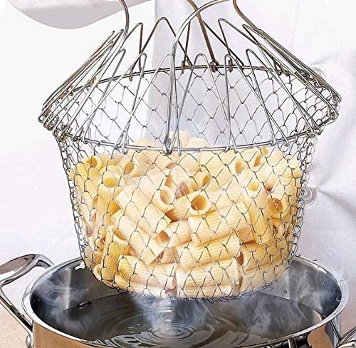 Stainless Steel Multifunctional Folding Frying Chef Basket