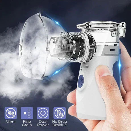 Portable Mesh Nebulizer – Inhaler for Adults & Kids | Silent Steam Machine for Asthma & Cold Relief