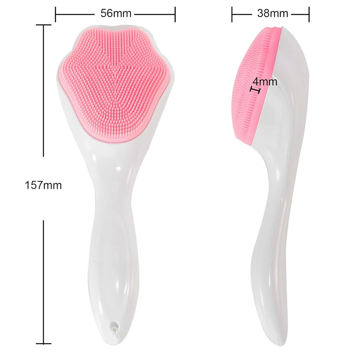 Silicone Face Scrubber Exfoliating Brush Manual Handheld Facial Cleansing Soft Bristles