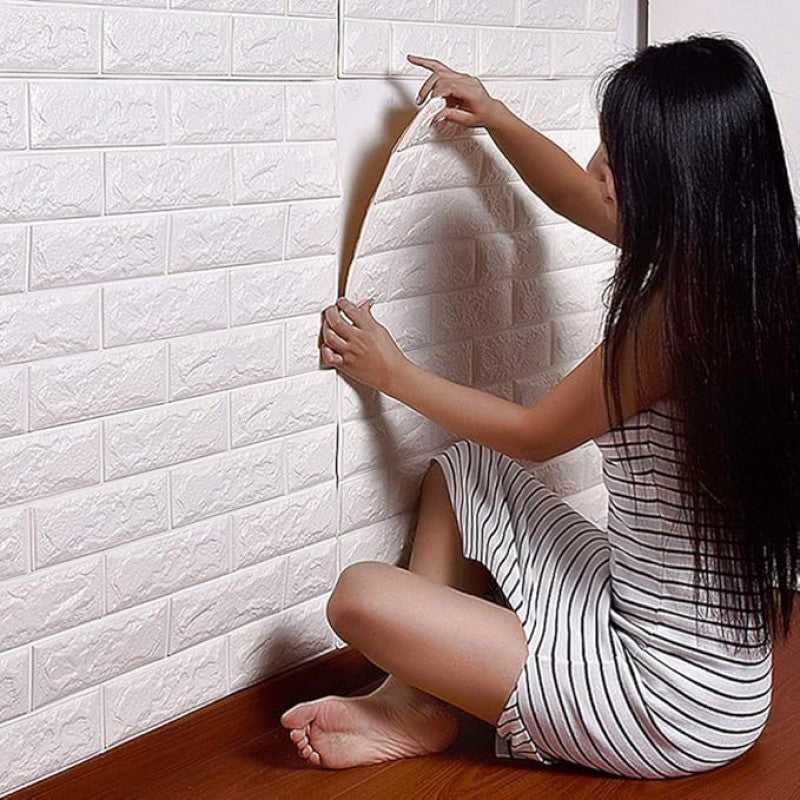 3D Waterproof Foam Brick Wallpaper - (2.26 X 2.52 Feet)