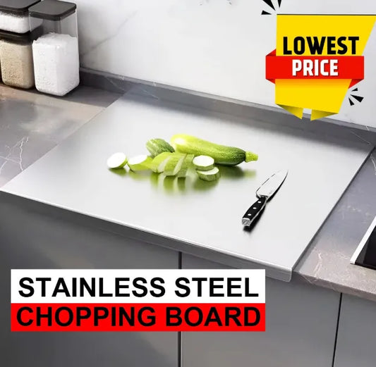 All-in-One Anti-Bacterial, Non-Slip, Stainless Steel Chopping Board