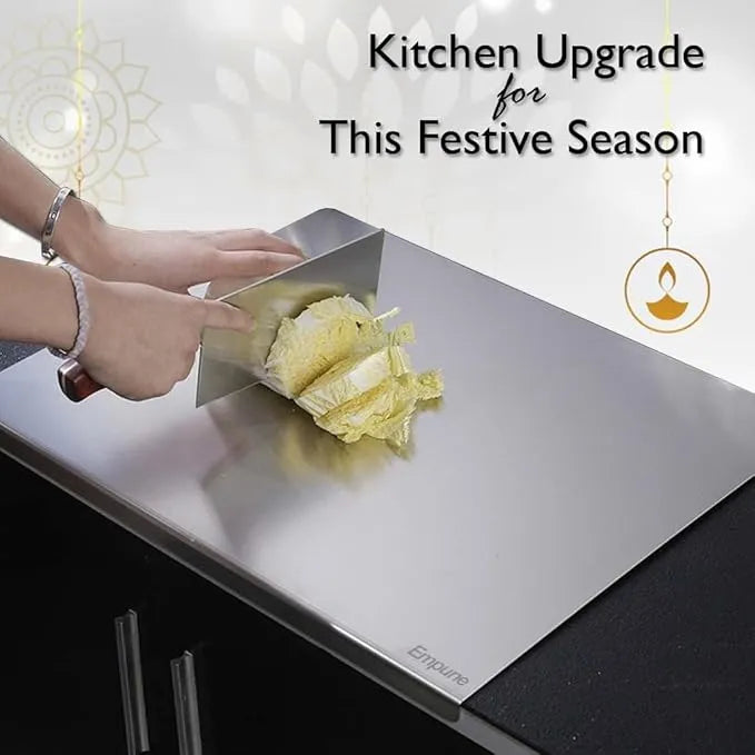 All-in-One Anti-Bacterial, Non-Slip, Stainless Steel Chopping Board
