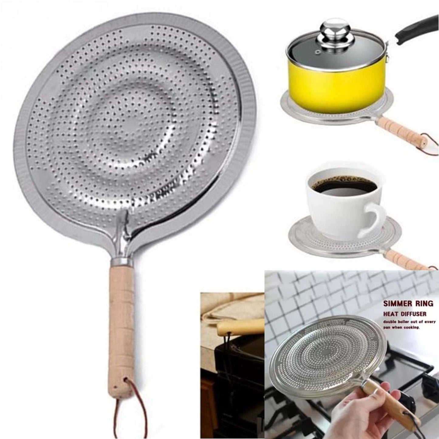 Simmer Ring With Wooden Handle 21cm