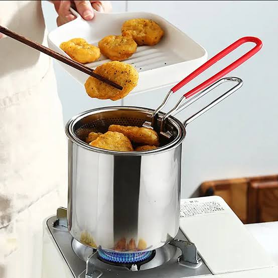 Stainless Steel Deep Fryer Pot with Basket