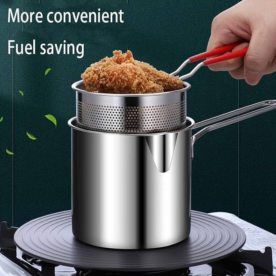 Stainless Steel Deep Fryer Pot with Basket