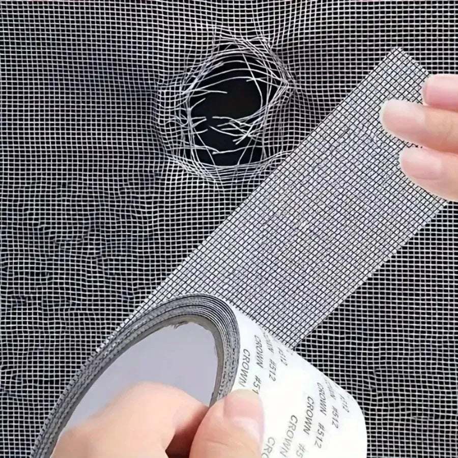 3 Meter Mesh Roll Tape | Self-Adhesive Window Screen Repair Patch | Anti-Insect Fiberglass