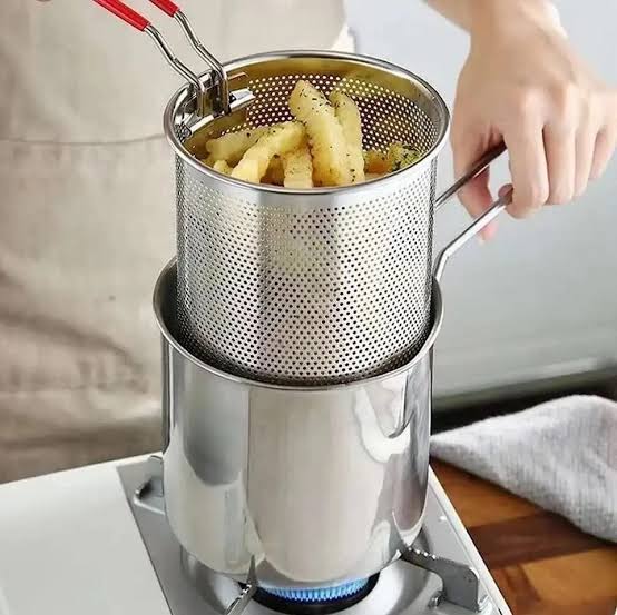 Stainless Steel Deep Fryer Pot with Basket