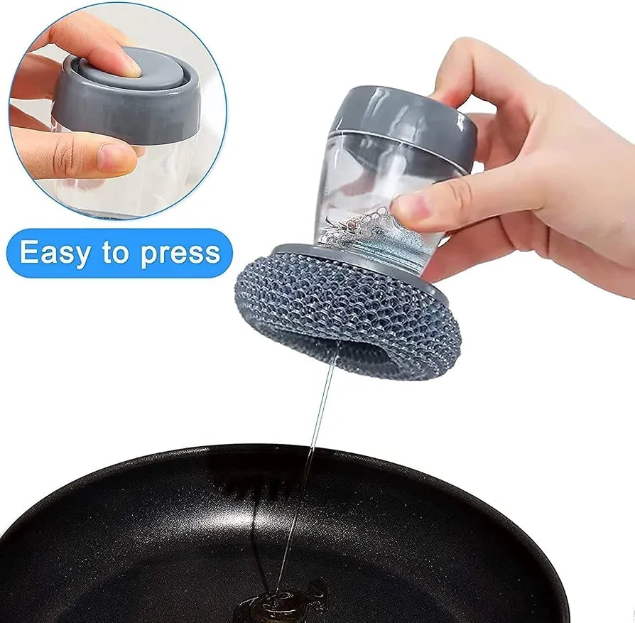 Buy 1 Get 1 FREE | Kitchen Dish Scrubber with Soap Dispenser | 2 Pcs